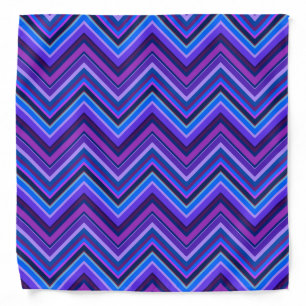 Blue and purple zigzag stripes bandana