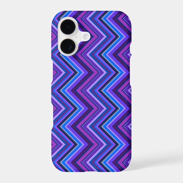Blue and purple zigzag stripes Case-Mate iPhone case (Back)
