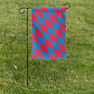 Blue and Red Bavaria Diamond Flag Pattern