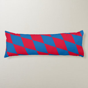 Blue and Red Bavaria Diamond Flag Pattern Body Pillow