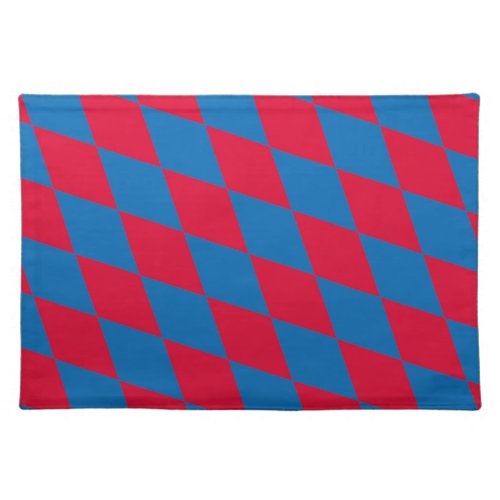 Blue and Red Bavaria Diamond Flag Pattern Cloth Placemat