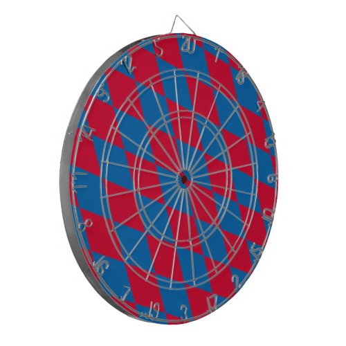 Blue and Red Bavaria Diamond Flag Pattern Dart Board