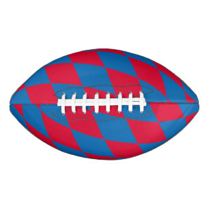 Blue and Red Bavaria Diamond Flag Pattern Football