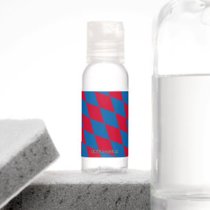 Blue and Red Bavaria Diamond Flag Pattern Hand Sanitizer