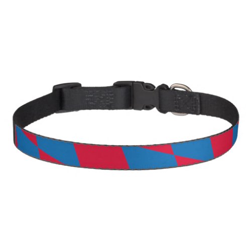 Blue and Red Bavaria Diamond Flag Pattern Pet Collar