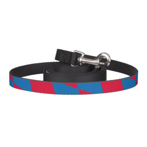 Blue and Red Bavaria Diamond Flag Pattern Pet Leash