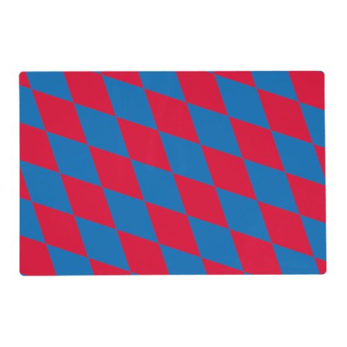 Blue and Red Bavaria Diamond Flag Pattern Placemat