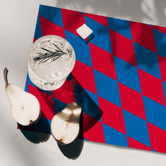 Blue and Red Bavaria Diamond Flag Pattern Placemat (Creator Uploaded)