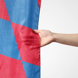 Blue and Red Bavaria Diamond Flag Pattern Scarf