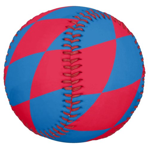 Blue and Red Bavaria Diamond Flag Pattern Softball