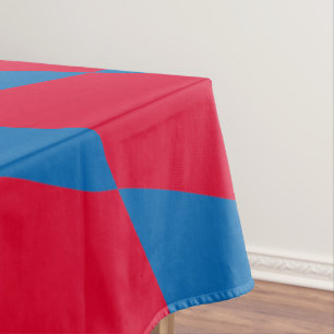 Blue and Red Bavaria Diamond Flag Pattern Tablecloth