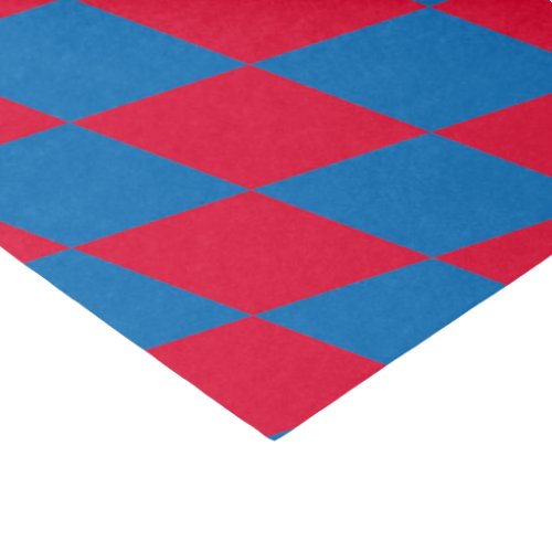 Blue and Red Bavaria Diamond Flag Pattern Tissue Paper