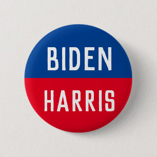 Blue and Red Biden Harris Campaign Button