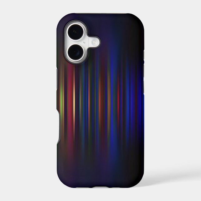Blue and red blurred stripes pattern iphone case (Back)