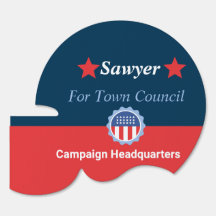 Blue And Red Campaign Yard Sign