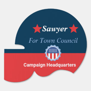 Blue And Red Campaign Yard Sign