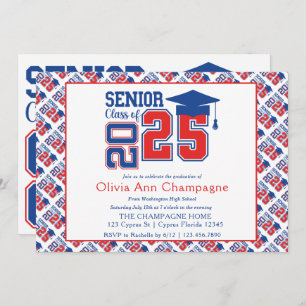 Blue and Red Class of 2025 Card