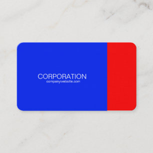 Blue and red classy business card