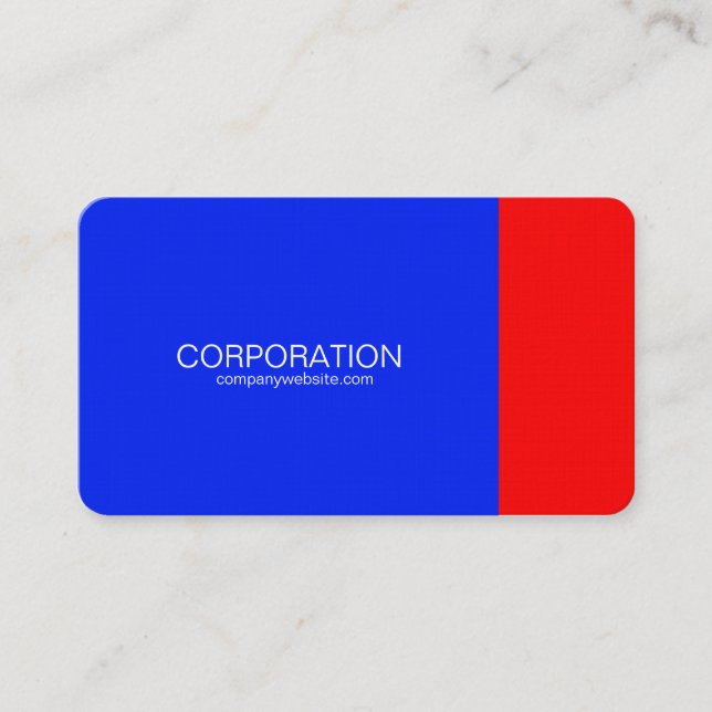 Blue and red classy business card (Front)