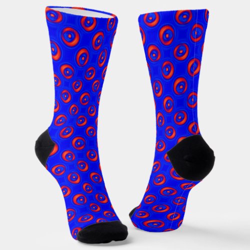 Blue and Red COOL pattern Socks