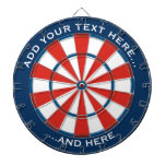 Blue And Red Dartboard With Custom Text at Zazzle