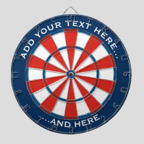 Blue and Red Dartboard with custom text