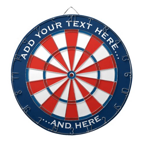 Blue and Red Dartboard with custom text