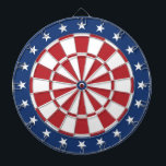 Blue and Red Dartboard with stars<br><div class="desc">Dartboard in blue and red and white stars.</div>