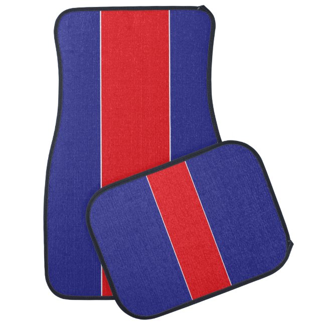 Blue and red decorative car matts car floor mat (Set)