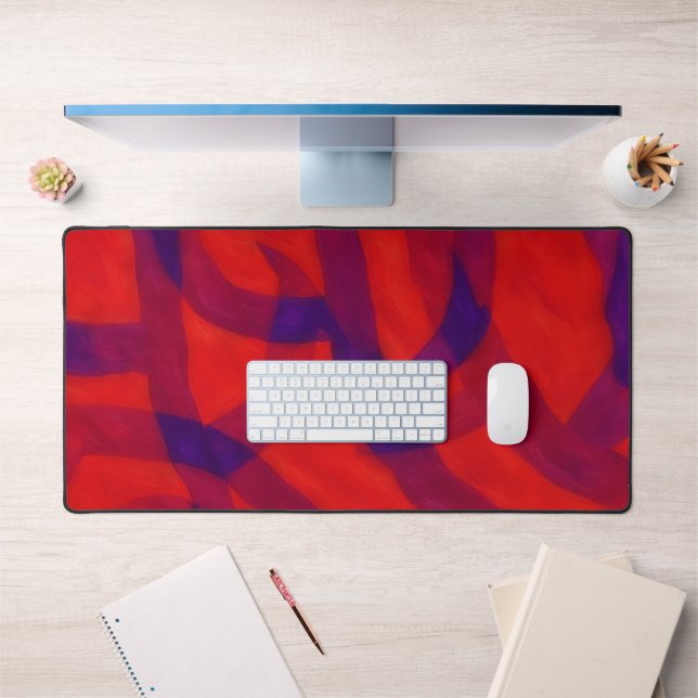 Blue and Red Desk Pad Art (Office 1)