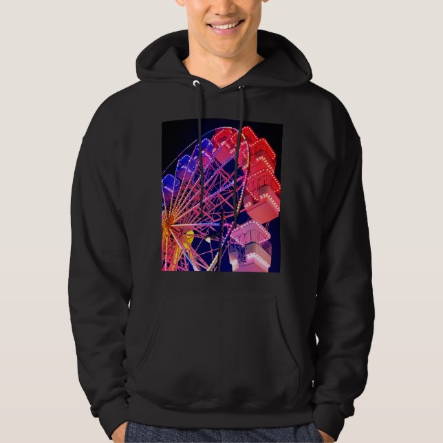 Blue and red Ferris wheel  Hoodie (Front)