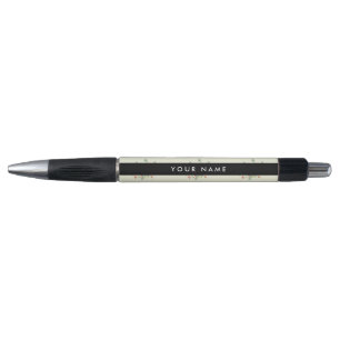 Blue and Red Flowers, Black, Your Name Pen