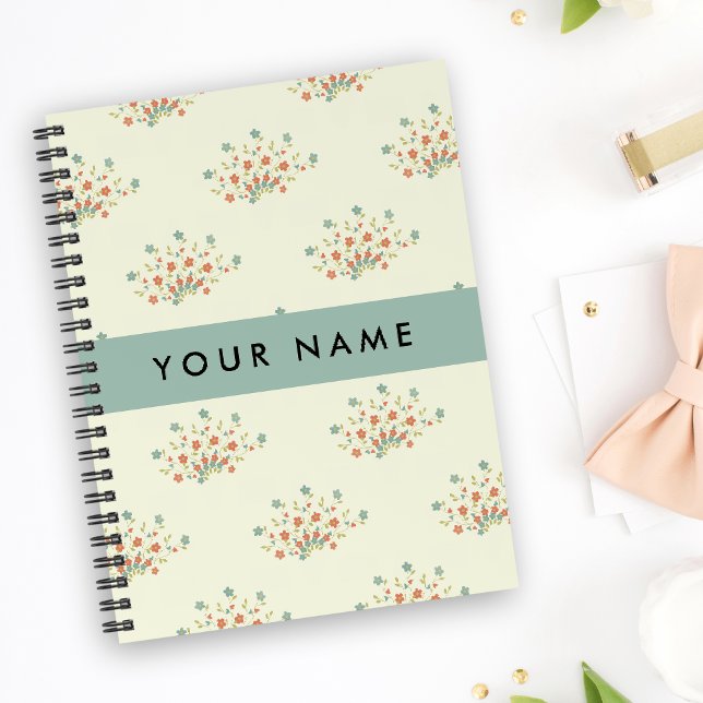 Blue and Red Flowers, Blue, Your Name Notebook (Creator Uploaded)