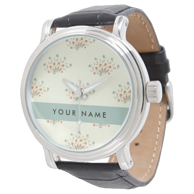 Blue and Red Flowers, Blue, Your Name Watch (Angled)