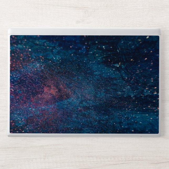 Blue and Red Galaxy Artwork HP Laptop Skin (Front)