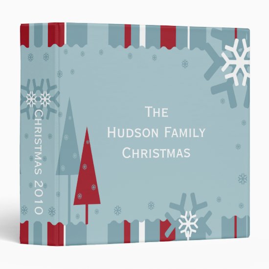 Blue and Red Holiday Photo Album Binder