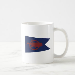 Blue and Red Nantucket Flag Island Coffee Mug