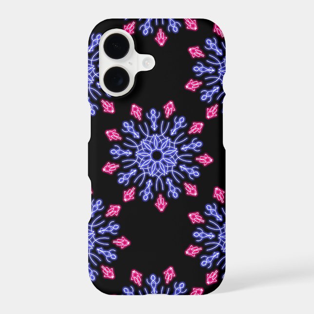 Blue and red neon flower Case-Mate iPhone case (Back)