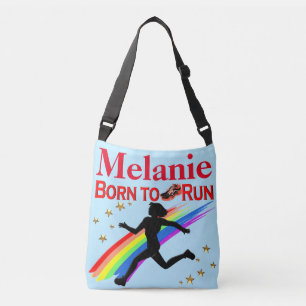 BLUE AND RED PERSONALIZED BORN TO RUN TOTE BAG
