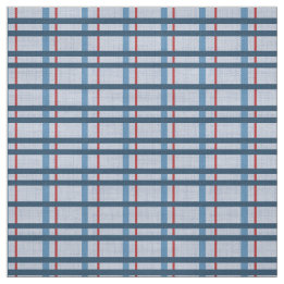 Blue and Red Plaid Fabric