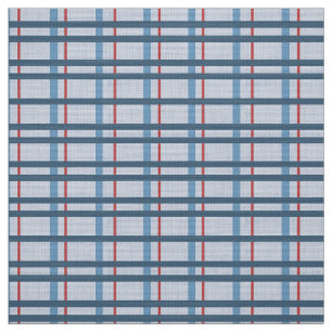 Blue and Red Plaid Fabric
