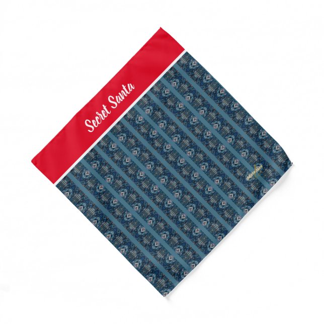 Blue and Red Pocket Square - Customize it -  Bandana (Front)