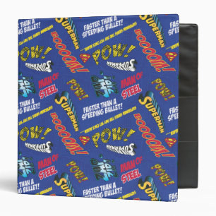 Blue and Red Pow! 3 Ring Binder