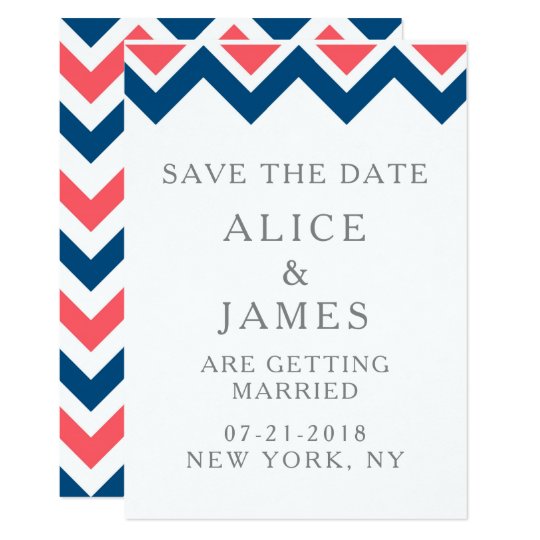 blue and red save the date wedding reminder invitation zazzle com