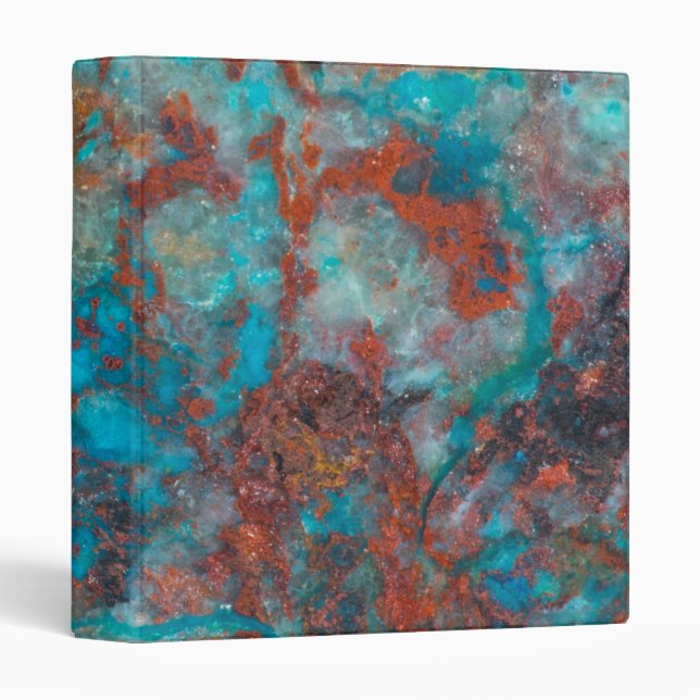 Blue And Red Shattuckite 3 Ring Binder (Front/Spine)