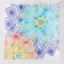 Blue and Red Spring Flowers