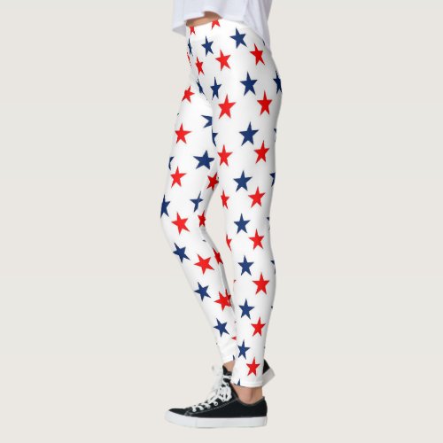 Blue And Red Stars Leggings