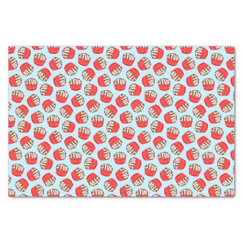 Blue and Red Stud Muffin Valentine Tissue Paper