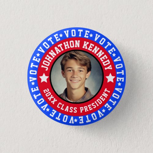 Blue and Red Student Body Campaign Button