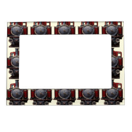 Blue And Red Train Magnetic Photo Frame